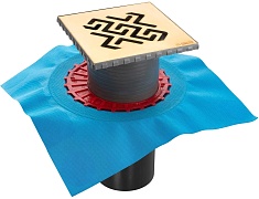 BERGES Wasserhaus Душевой трап Zentrum Antik 150 092465 золото глянец